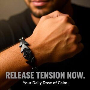 Inner Peace, Control & Calm! Unique Feminine Hematite Bracelet! 7-7.5" Wrist